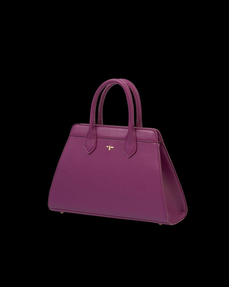 Floral Engravings Large Plum Tote