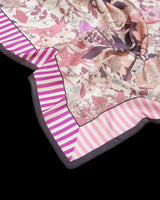 Deco Blooms Candy Stripe Square Scarf