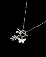 Blue Butterfly Silver Necklace