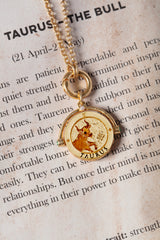 Taurus Zodiac Spinner Necklace