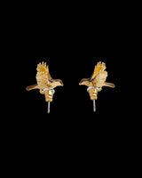 Enamel Flying Robin Earrings