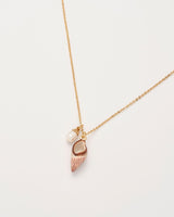 Spiral Shell and Pearl Short Necklace