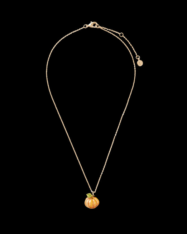 Enamel Pumpkin Short Necklace