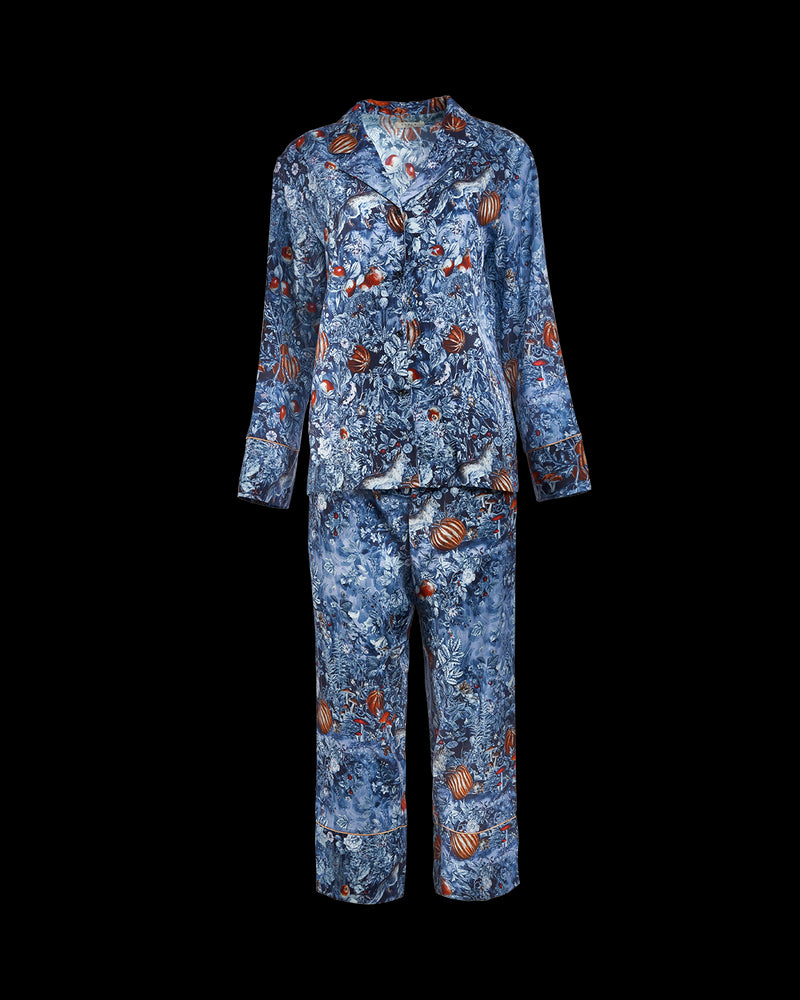 Nocturnal Garden Pyjamas Midnight Blue