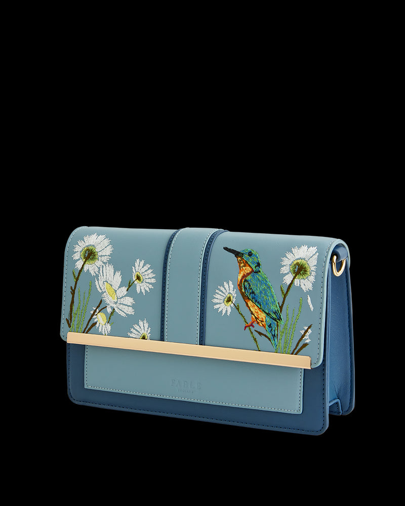 Morning Song Kingfisher Blue Rustic Bag