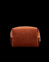 Rust Corduroy Velvet Cosmetics Pouch