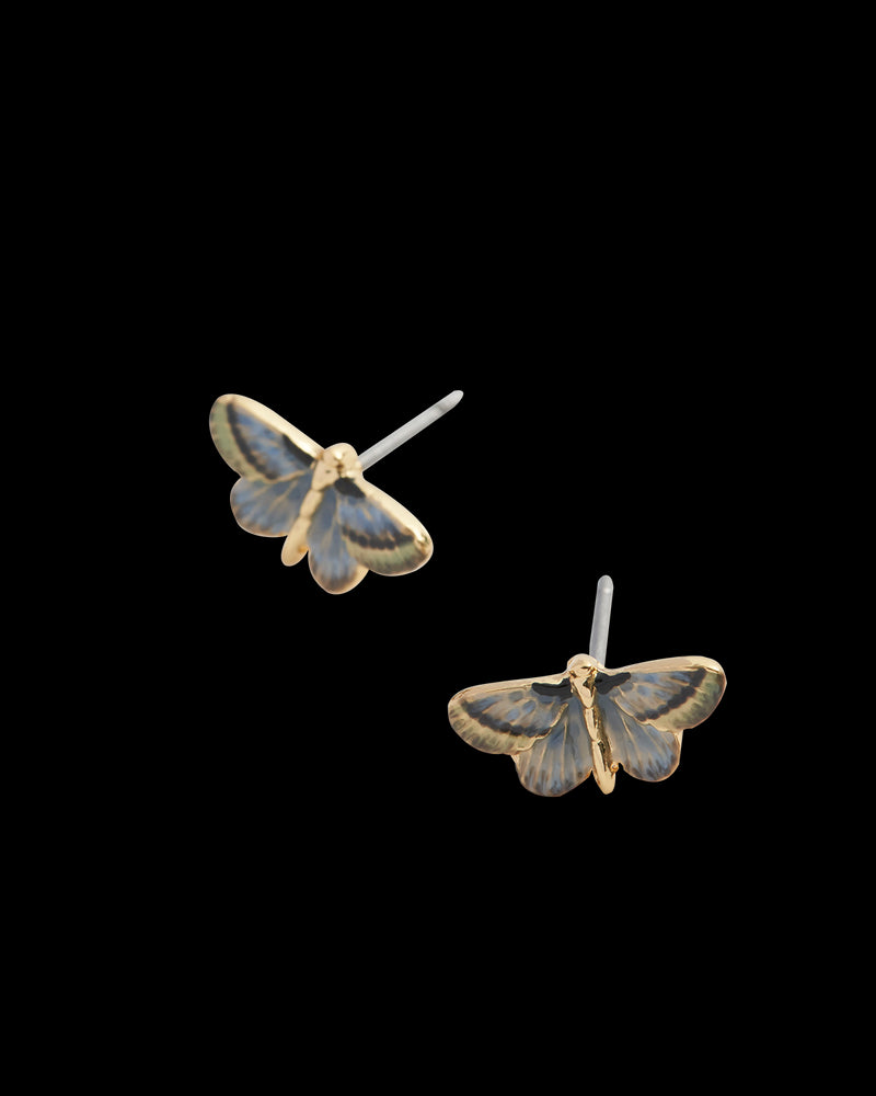 Deco Butterfly Blue Stud Earrings