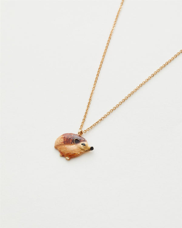 Enamel Hedgehog Short Necklace