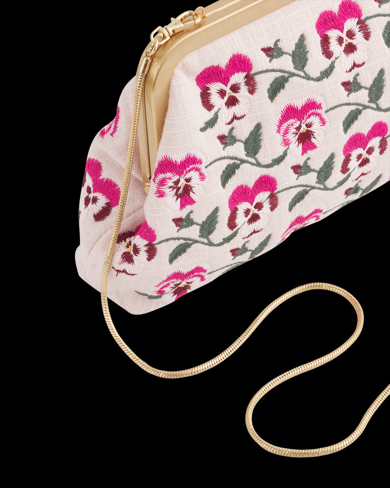 Pansy Victoriana Pink Clutch