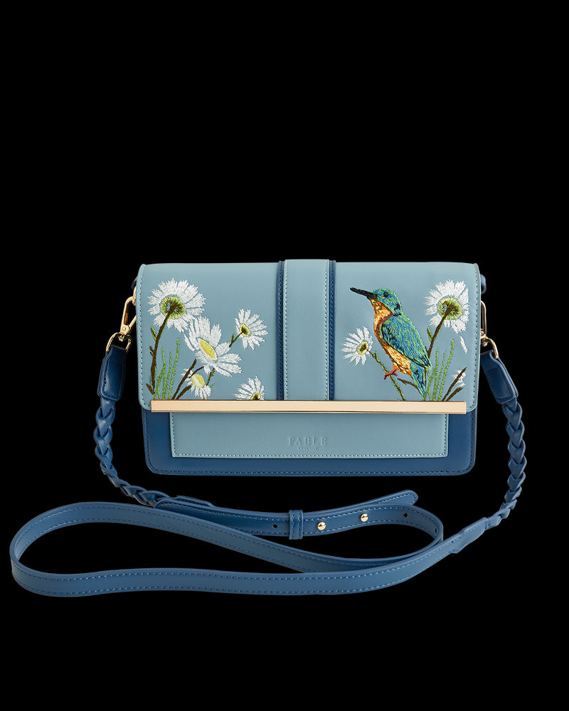 Morning Song Kingfisher Blue Rustic Bag