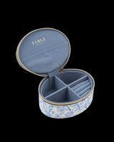 Bunny Blues Oval Jewellery Box