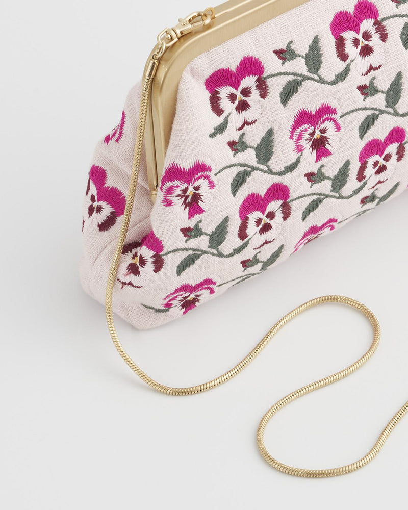 Pansy Victoriana Pink Clutch