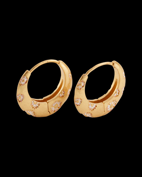 Daisy Hoop Earrings