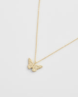 Blue Butterfly Short Necklace