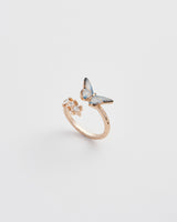 Enamel Blue Butterfly Ring
