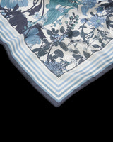 Deco Blooms Blue Square Scarf