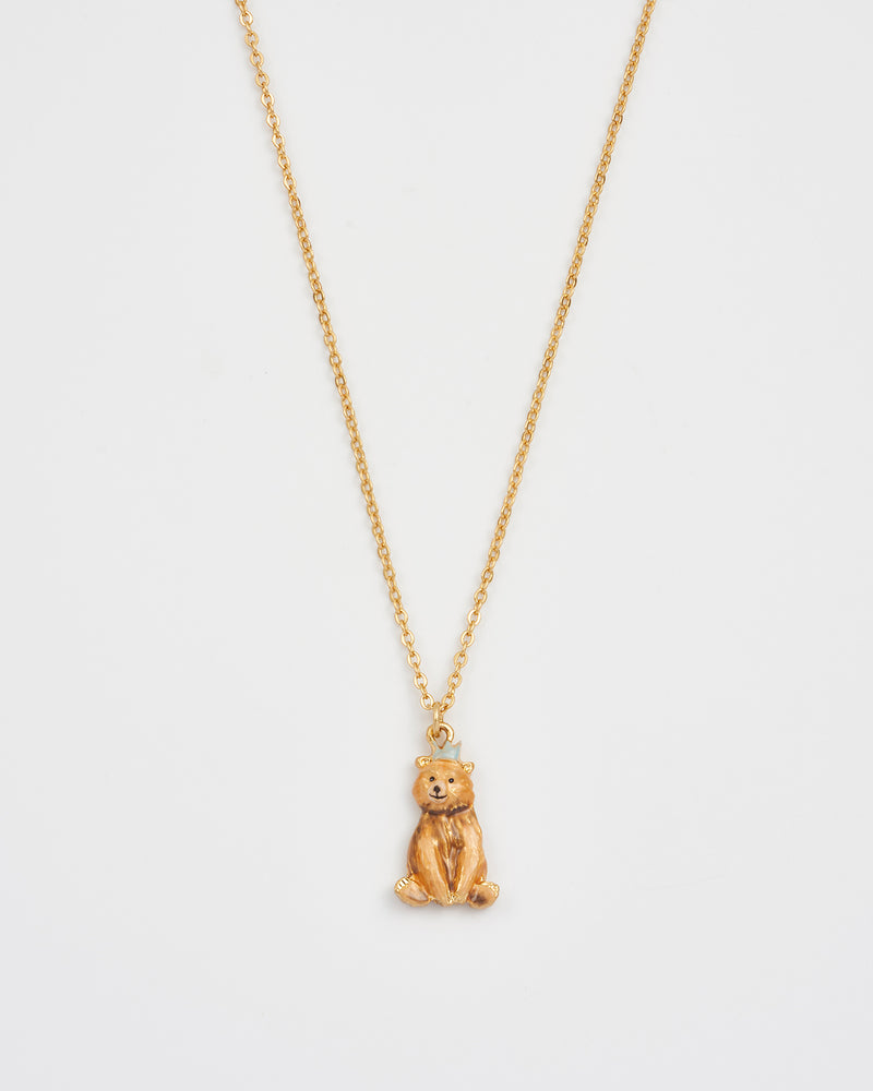 Party Bear Gold Chain Necklace