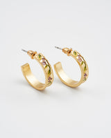 Blackberry Bramble Gold Hoop Earrings