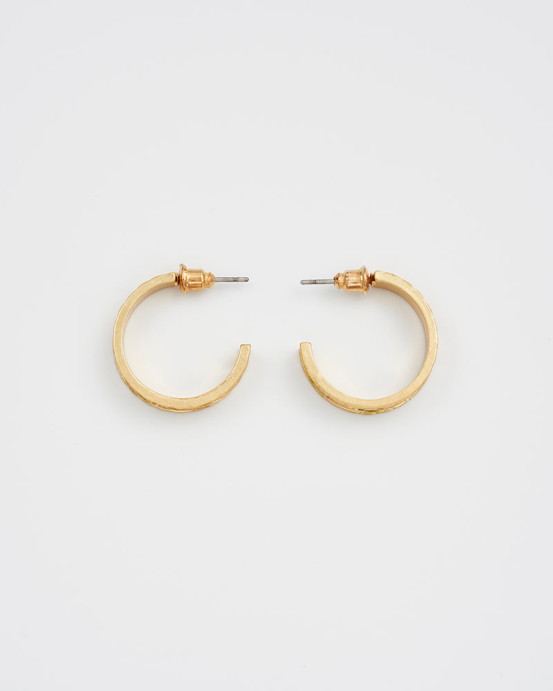Blackberry Bramble Gold Hoop Earrings