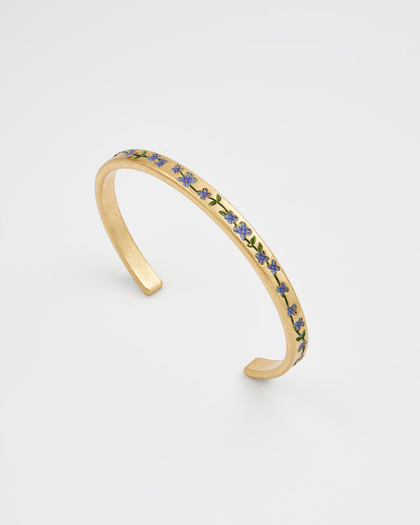 Forget Me Not Gold Bangle