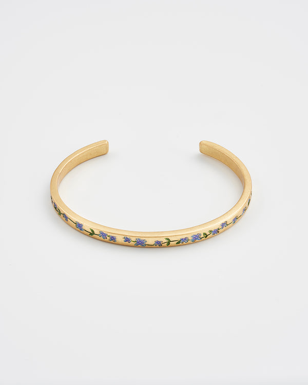 Forget Me Not Gold Bangle