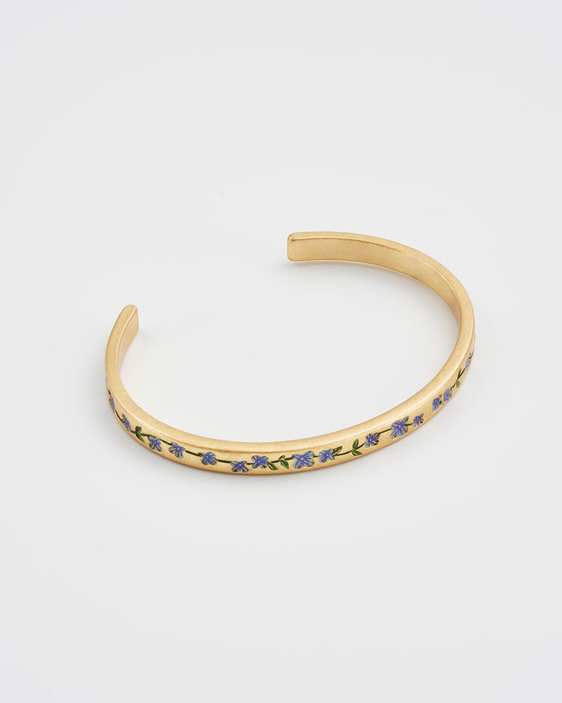 Forget Me Not Gold Bangle