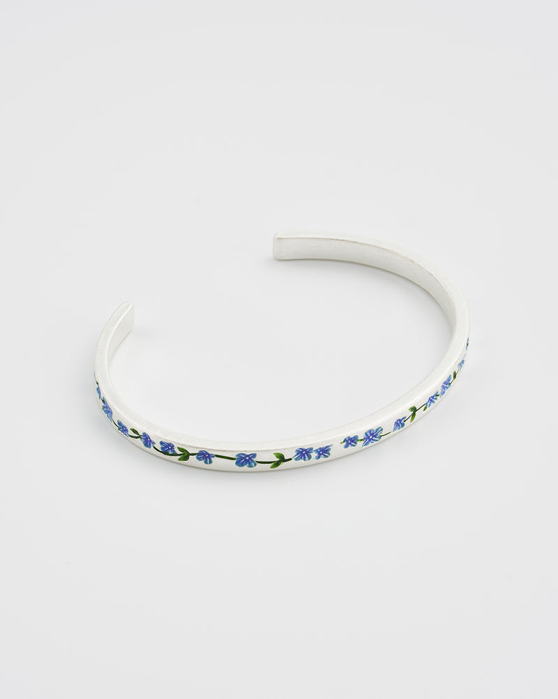Forget Me Not Silver Bangle