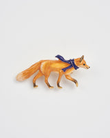 Cosy Fox Enamel Brooch