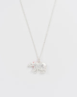 Cosy Polar Bear Silver Chain Necklace