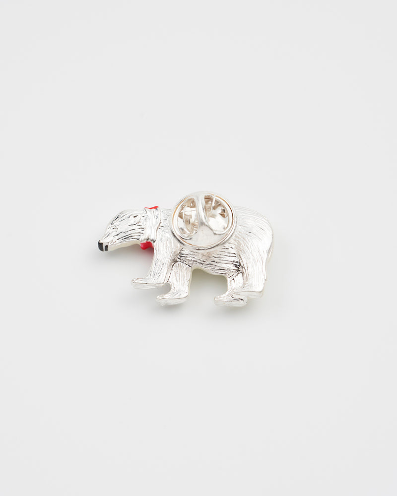 Cosy Polar Bear Enamel Brooch