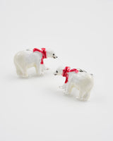 Cosy Polar Bear Silver Stud Earrings