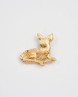 Resting Fawn Enamel Brooch