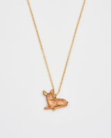 Resting Fawn Gold Chain Necklace
