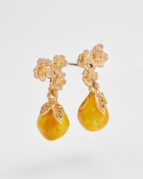 Golden Pear Drop Gold Earrings