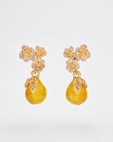 Golden Pear Drop Gold Earrings