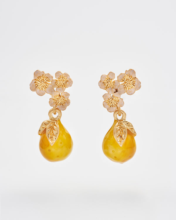 Golden Pear Drop Gold Earrings