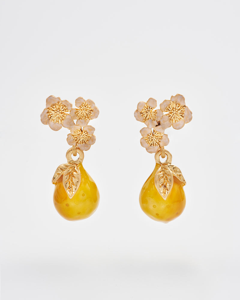 Golden Pear Drop Gold Earrings