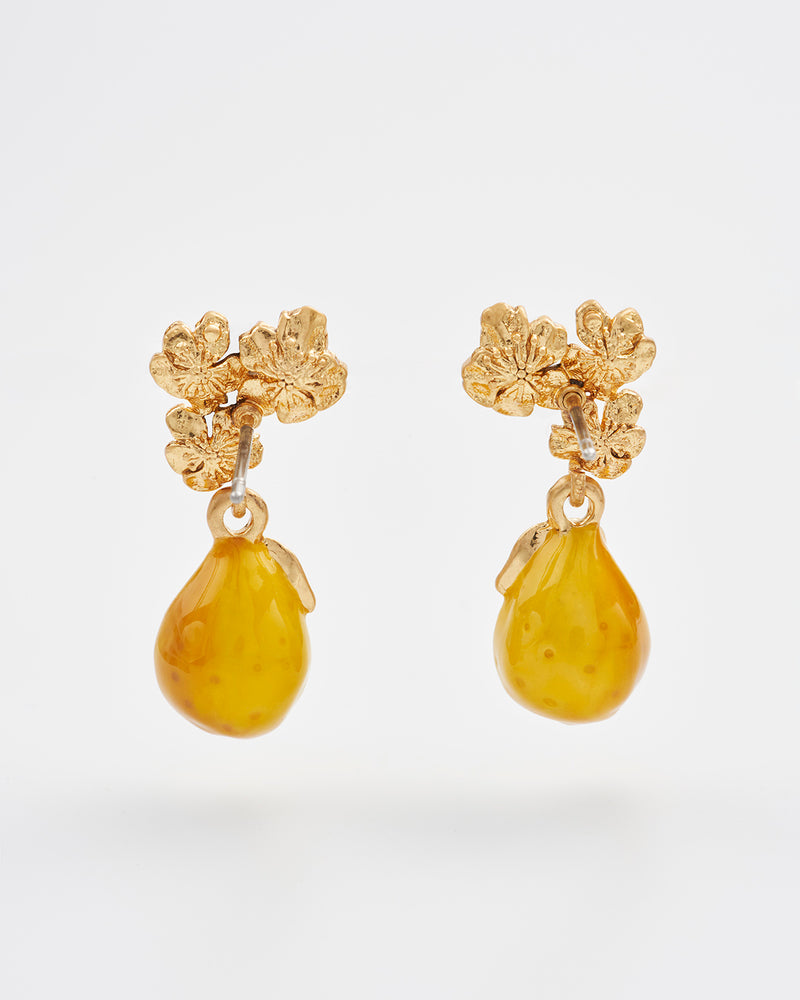 Golden Pear Drop Gold Earrings