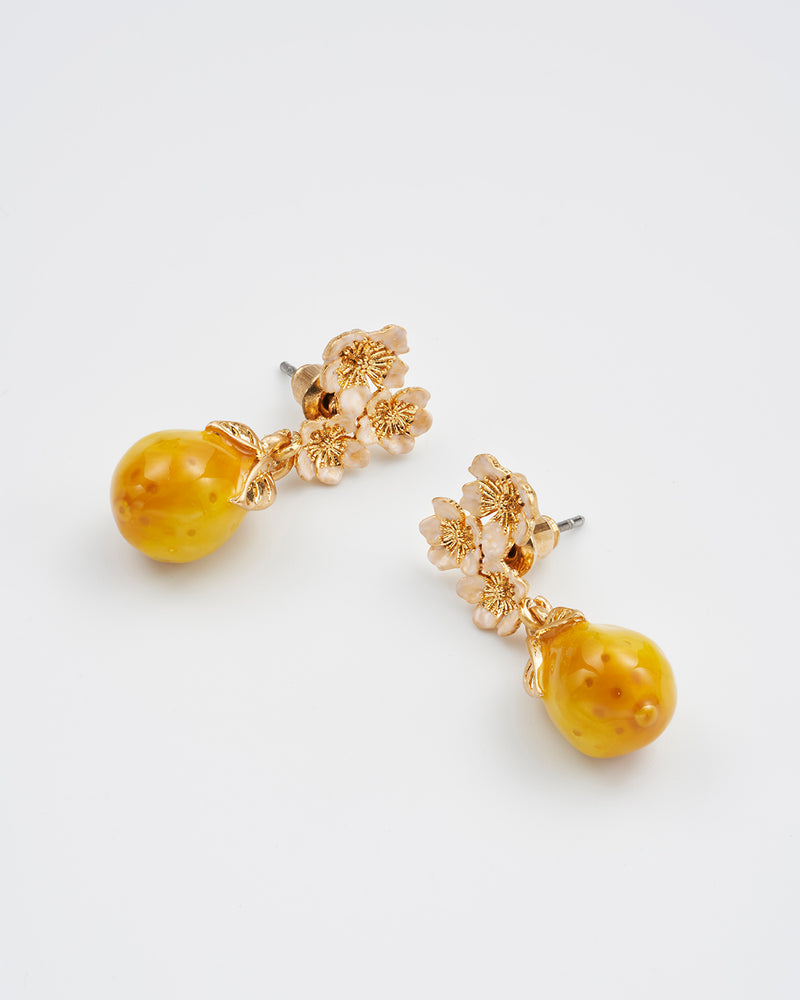 Golden Pear Drop Gold Earrings