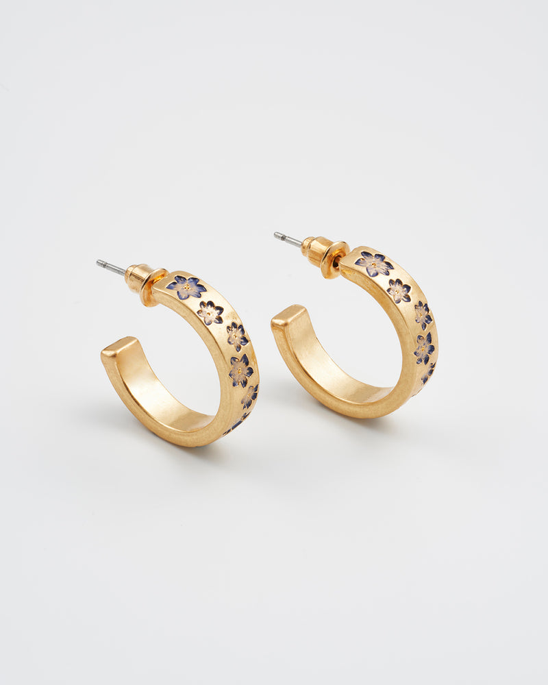 Nightshade Gold Hoop Earrings