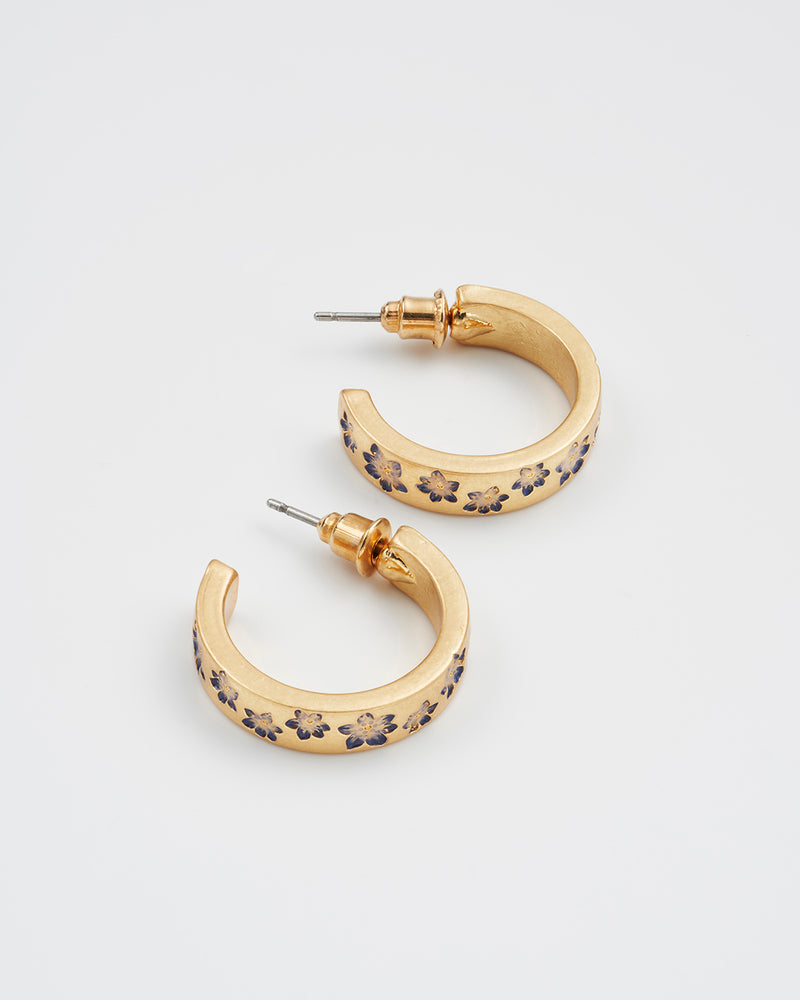 Nightshade Gold Hoop Earrings