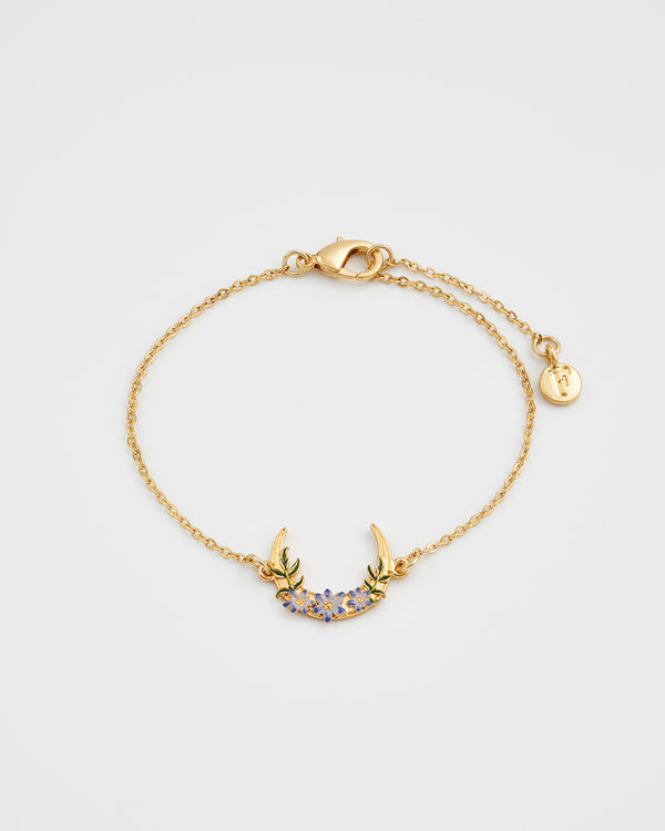 Nightshade Moon Gold Chain Bracelet