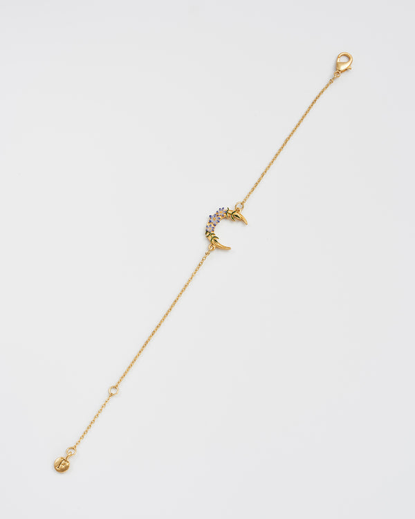 Nightshade Moon Gold Chain Bracelet