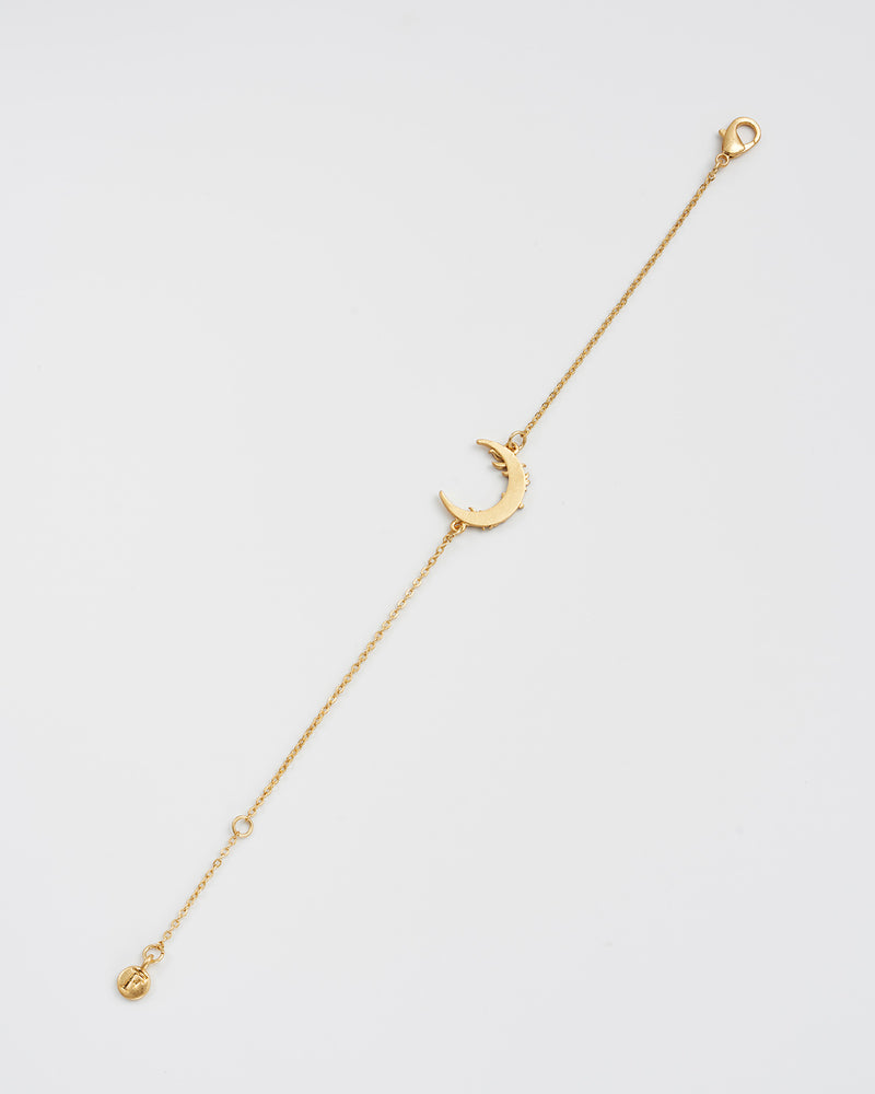 Nightshade Moon Gold Chain Bracelet