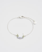 Nightshade Moon Silver Chain Bracelet