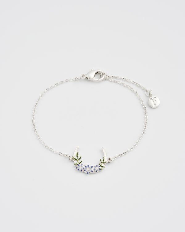 Nightshade Moon Silver Chain Bracelet