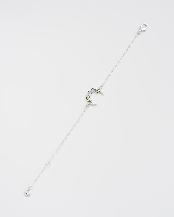 Nightshade Moon Silver Chain Bracelet