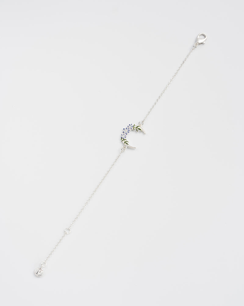Nightshade Moon Silver Chain Bracelet