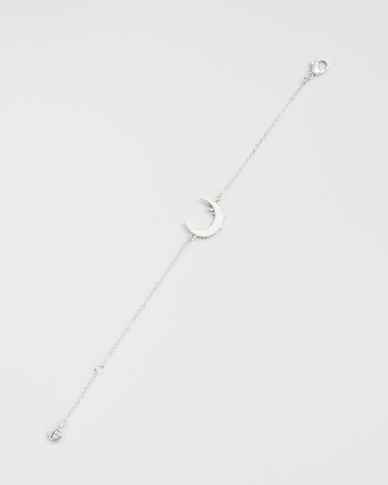 Nightshade Moon Silver Chain Bracelet
