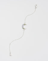 Nightshade Moon Silver Chain Bracelet